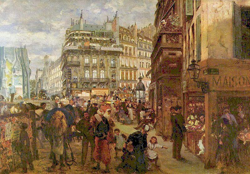 Weekday in Paris, Adolph von Menzel